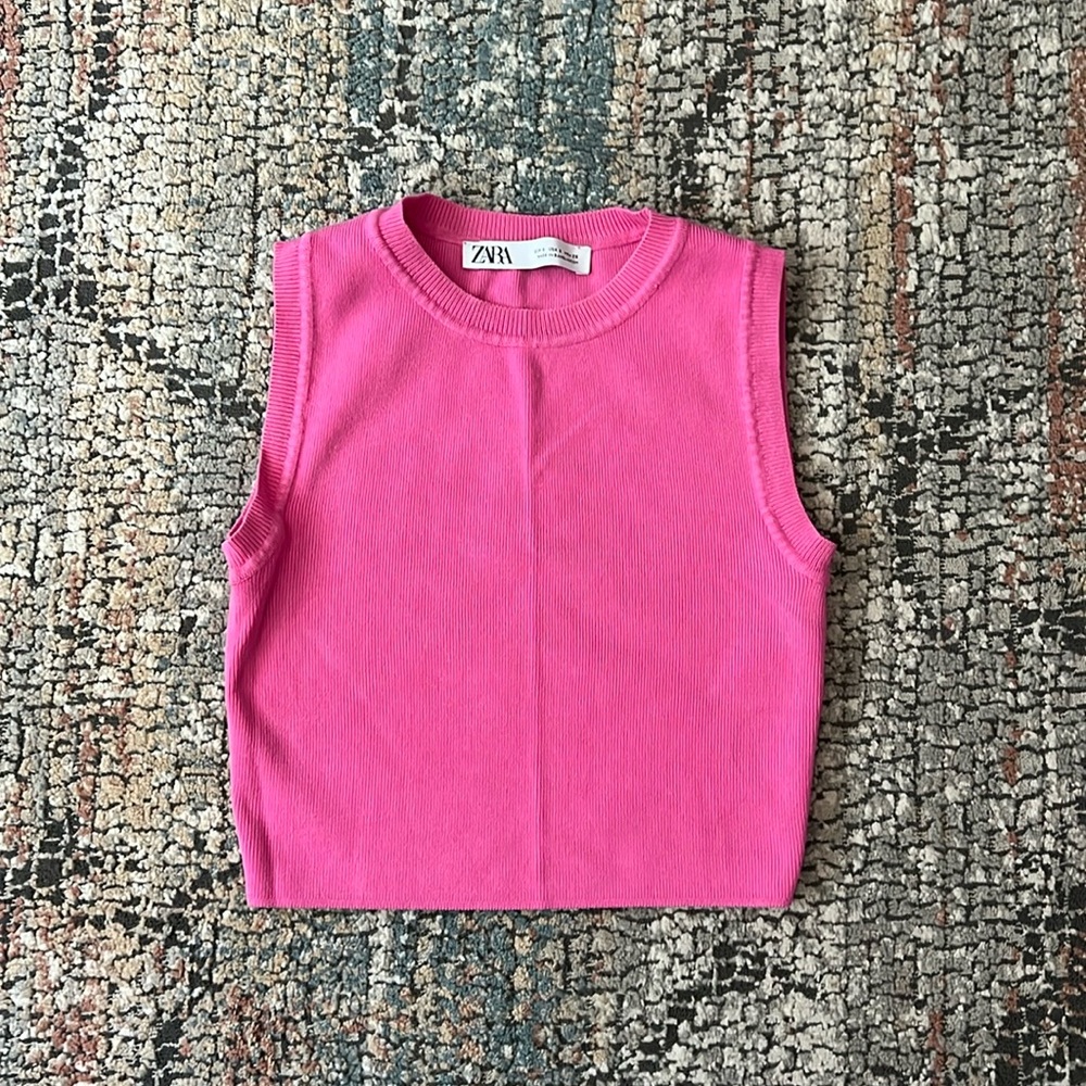 Zara pink crop top